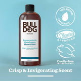 Bulldog Skincare Peppermint & Eucalyptus Shower Gel 500Ml Men’S Shower Gel Natural Fragrance