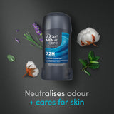 Dove Men+Care Advanced Clean Comfort Anti-Perspirant Stick Men'S Deodorant with Anti-Odour Technology and a Lemon & Cedarwood Scent for 72 Hour Sweat and Anti-Bacterial Odour Protection 50 Ml