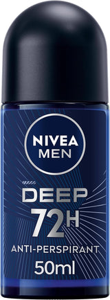 Men Deep Black Carbon Roll on (50Ml), Roll on Deodorant with 72H of Protection against Stains and Odours, Strong Anti-Perspirant Developed with MAXXTECH Formula