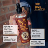 Surf Tonic Sea Salt Spray for Men & Women Hair Texturizing for Beachy Waves & Volume Styling, Matte Finish Light Hold , Vegan Formula, Fragrance Free, Lightweight 355 Ml