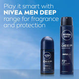 Men Deep Black Carbon Roll on (50Ml), Roll on Deodorant with 72H of Protection against Stains and Odours, Strong Anti-Perspirant Developed with MAXXTECH Formula