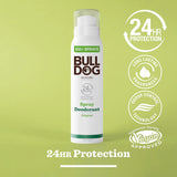 Bulldog Skincare | Original Spray Deodorant - 24 Hour Protection, Fresh Scent 125Ml