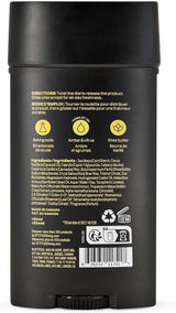 ATTITUDE Aluminum-Free Deodorant for Men, 95% Natural Origin Ingredients, EWG Verified, No Ingredients of Concern, Odor Control, with Baking Soda, Amber & Citrus, 75 G