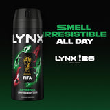 Lynx Africa the G.O.A.T. of Fragrance Aerosol Bodyspray 48 Hours of Odour-Busting Zinc Tech Deodorant to Finish Your Style 6X 150 Ml