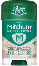 Men Natural Deodorant Stick, Aluminium Free, Vegan, Cruelty Free, 96% Natural Ingredients, Cedarwood