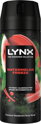Fine Fragrance Collection Watermelon Freeze Premium Body Spray Men'S Deodorant Infused with a Watermelon, Key Lime & Sage Scent for 72 Hours of Freshness 150 Ml