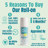 - Natural Deodorant Roll on - Unscented - 100% Natural Origin Ingredients - Vegan - Suitable for Men, Women & Kids - 75Ml