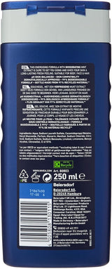 Men Energy Shower Gel, 250 Ml - Pack of 6 & MEN Cool Kick Anti-Perspirant Deodorant Roll on Pack of 6 (6 X 50 Ml), Fresh Men'S Roll on Deodorant + Fresh Masculine Fragrance