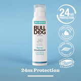 Bulldog Skincare | Fresh Mint & Cedarwood Spray Deodorant - 24 Hour Protection, Fresh Scent 125Ml