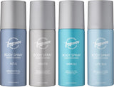 4 Pack Mixed Bundle Men'S Body Spray Deodorant Cans - for Instant Freshness on the Go - Long Lasting Smell - Great Male Gift Sets - 150Ml