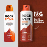 Rock Face Men'S Body Spray - Power Fragrance Body Spray Deodorant for Men, 200Ml, Spicy Oriental Scent, Long Lasting
