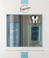 Lite Blu Male Gift Set - Includes 150Ml Body Spray Deodorant Cans, 50Ml Men’S Eau De Parfum Aftershave Sprays - for Instant Freshness on the Go - Long Lasting Smells