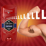 Mens Deodorant Stick and Shower Gel for Men, Captain, Aluminium Free, 48H Long Lasting Scent VALUE PACK 85Ml + 675Ml
