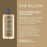 One Billion Men'S Bundle - Each Package Includes 2 X 150Ml Body Spray Deodorant Cans - 2 X 250Ml Shower Gels - for Instant Freshness - Long Lasting Smell - Great Male Gift Sets