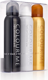 Black/White/Gold Homme - Triple Pack, Fragrance for Men, 3 X 150Ml Body Spray, by Milton-Lloyd