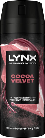 Fine Fragrance Collection Cocoa Velvet Premium Body Spray Men'S Deodorant Infused with a Cocoa, Vanilla & Cedarwood Scent for 72 Hours of Freshness 150 Ml