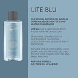 Lite Blu Men'S Bundle - Each Package Includes 2 X 150Ml Body Spray Deodorant Cans - 2 X 250Ml Shower Gels - for Instant Freshness - Long Lasting Smell - Great Male Gift Sets