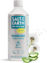 - Natural Deodorant Spray Refill - Unscented - 100% Natural Origin Ingredients - Vegan - Suitable for Men, Women & Children - 500Ml