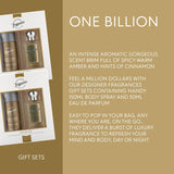 One Billion Male Gift Set - Includes 150Ml Body Spray Deodorant Cans and 50Ml Men’S Eau De Parfum Sprays - for Instant Freshness on the Go - Long Lasting Smells
