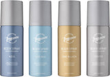 4 Pack Assorted Bundle Men'S Body Spray Deodorant Cans - Azul - Lite Blu - One Billion - Ventus - Instant Freshness on the Go - Long Lasting Smell - Great Male Gift Sets - 150Ml