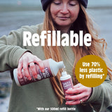 - Refillable Natural Deodorant Spray - 100% Natural Origin Ingredients - Amber & Sandalwood - Suitable for Women, Men & Kids - Vegan - Smart Refillable Format - 100 Ml