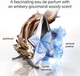 Mugler Angel Eau De Parfum, Iconic Ambery Gourmand Perfume for Women with Bergamot, Praline, Patchouli, Vanilla, Refillable Star Bottle, Bold Sensual Fragrance, (Full Size, Refill or Gift Set)