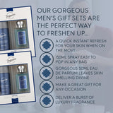 Savore Male Twin Gift Set - Includes 2 X 150Ml Body Spray Deodorant Cans, 2 X 50Ml Men’S Eau De Parfum Aftershave Spray - for Instant Freshness on the Go - Long Lasting Smells