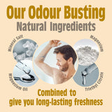 - Refillable Natural Deodorant Spray - 100% Natural Origin Ingredients - Amber & Sandalwood - Suitable for Women, Men & Kids - Vegan - Smart Refillable Format - 100 Ml