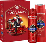 Gentleman Gift Set for Men with Captain Deodorant Spray and Shower Gel, 24/7 Fressshhh with Daily Use, Long Lasting Perfume Quality Scent