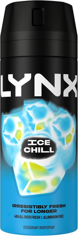 Ice Chill Aerosol Body Spray Men'S Deodorant Spray with an Iced Mint & Lemon Scent for 48 Hours of Odour-Busting, High Definition Fragrance 6X 150 Ml