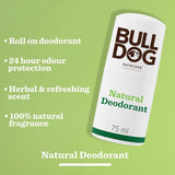 Bulldog Skincare Original Men'S Deodorant Stick, Herbal Aromatic Scent, Natural Deodorant for Men, 75Ml