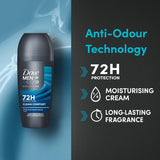 Dove Men+Care Advanced Clean Comfort Anti-Perspirant Roll on Deodorant with Anti-Odour Technology & ¼ Moisturising Cream for 72 Hour Protection against Sweat and Odour 50 Ml