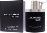 Yacht Man Black for Men 3.4 Oz Edt Spray